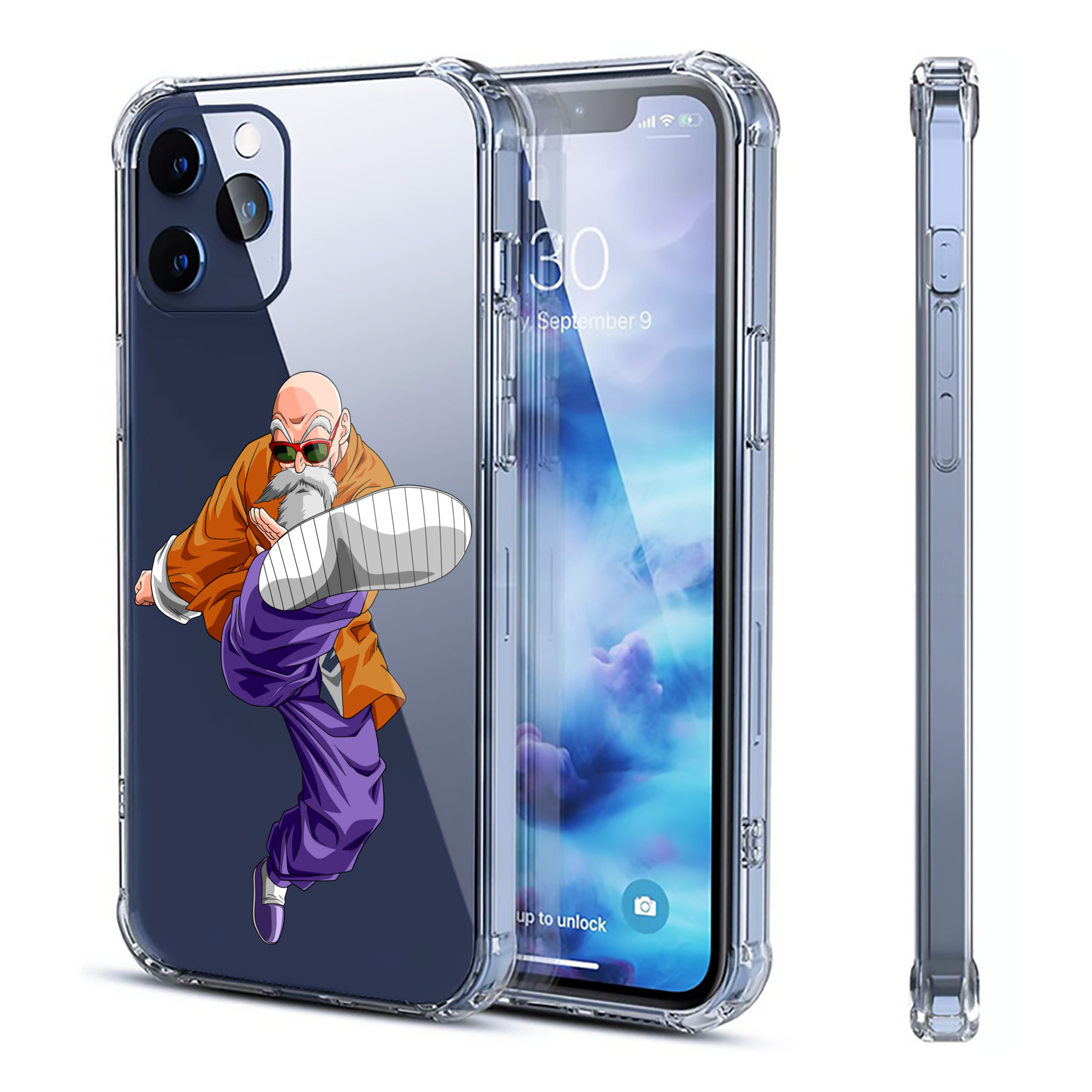 （画像用） ドラゴンボール 亀仙人（かめせんにん） DRAGON BALL Master Roshi Kame Sennin 【iPhone 12シリーズ対応】透明スマホケース（クリアソフトケース）